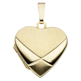 Jobo Medaillon Herz Gelbgold 585