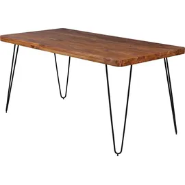Wohnling Bagli 160 x 76 x 80 cm Sheesham schwarz