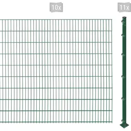Arvotec Doppelstabmattenzaun ESSENTIAL 183 zum Aufschrauben, (Set, 21-St), Zaunhöhe 183 cm, Zaunlänge 2 - 60 m grün 20 m x 183 cm