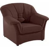 DOMO collection Sessel Elva Kunstleder 99 x 84 x 82 cm Braun mit Federkern