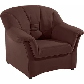 DOMO collection Sessel Elva Kunstleder 99 x 84 x 82 cm Braun mit Federkern