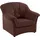DOMO collection Sessel Elva Kunstleder 99 x 84 x 82 cm Braun mit Federkern