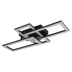 Deckenleuchte LED Kristalle Deckenlampe Wohnzimmerleuchte beweglich L 61 cm