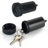 WENKO Schlüsselbrett Schlüsselversteck Rasensprenger Ersatzschlüssel Versteck Garten, (Set, 2 St), Wasserdicht schwarz