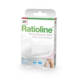 Ratioline Wundverband 7x5 Cm Steril 5 St Verband