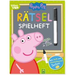 Peppa Pig Rätsel-Spielheft. Rätselbuch Mit Stift Und Abwischbaren Seiten, Kartoniert (TB)