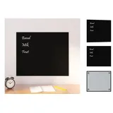 vidaXL Magnettafel Wandmontage Schwarz 60x50 cm Hartglas