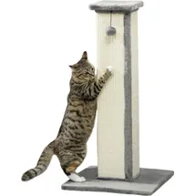 PawHut Kratzstamm Kratzsäule 81 cm grau