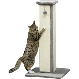 PawHut Kratzstamm Kratzsäule 81 cm grau