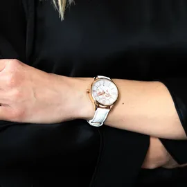 Aviator Entertainment Damenuhr Aviator AVW8636L14 (Ø 39 mm) - Weiß/Gold