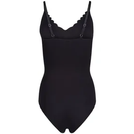 SKINY Damen Body - Unterwäsche, Spaghettiträger, Spitze, V-Ausschnitt, einfarbig Schwarz 42
