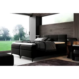 xl moebel gmbh Boxspringbett 180 x 200 cm Schwarz