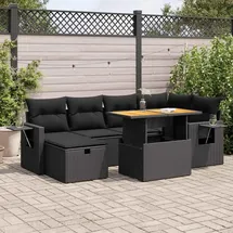 vidaXL Garten-Lounge-Set 8-tlg. schwarz
