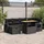 vidaXL Garten-Lounge-Set 8-tlg. schwarz
