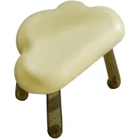 Kinderhocker In Wolkenform, Transparente Füße, Aus Dünnem Kunststoff, Grün. Geschenkidee Für Zuhause.