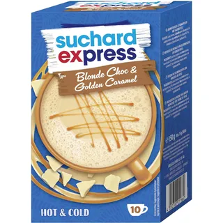 Kaffee-Instant Suchard Express Blonde Choc & Golden Caramel, 10x 15g Sticks