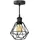 ledscom.de RETRA 1-flg. 30 cm Käfig-Schirm schwarz mit goldener LED Lampe