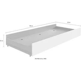 WIMEX Bettschubkasten WIMEX "Norderney passend für das Bett", beige (viking oak nachbildung), B:199cm H:27cm T:93cm, Holzwerkstoff, Schubladen, Bettschubkasten, als Bettschublade oder Duoliege nutzbar