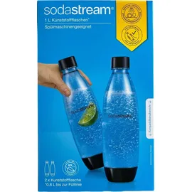 Sodastream Fuse PET-Flasche 2 x 1 l schwarz