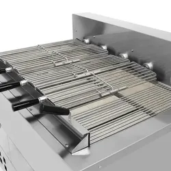 Horizontaler Holzkohle-Hähnchengrill - 5 Spieße