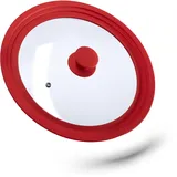 Relaxdays Universal-Topfdeckel rot 31,5 cm