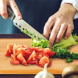 Relaxdays Schneidebrett Bambus, 2er Set, rutschfest, Saftrille, XXL Küchenbrett, HxBxT: 5 x 52 x 29 cm, Hackbrett, natur