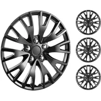 Vevor Radkappen Radnabenkappen Felgenabdeckung 4 Stk. für 16 Zoll Durchmesser, Radkappe (φ437 x 55 mm) mit Druckknopf & Ventildüsenloch, ABS- und PC-Radkappe mit hoher Steifigkeit wetterfest
