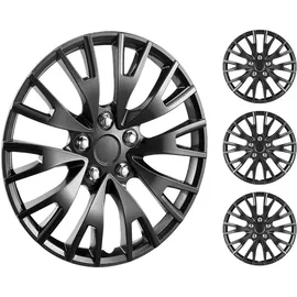 Vevor Radkappen Radnabenkappen Felgenabdeckung 4 Stk. für 16 Zoll Durchmesser, Radkappe (φ437 x 55 mm) mit Druckknopf & Ventildüsenloch, ABS- und PC-Radkappe mit hoher Steifigkeit wetterfest