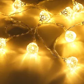 GLOBO LED Lichterkette Kunststoff 120 cm Silber