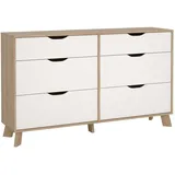 Andas Kommode »Ikast, Schubladenschrank, Sideboard, Aufbewahrung, Stauraum« 6 Schubladen, Eingriffsmulden, Breite 156 cm