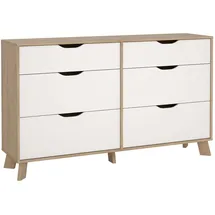 Andas Kommode »Ikast, Schubladenschrank, Sideboard, Aufbewahrung, Stauraum« 6 Schubladen, Eingriffsmulden, Breite 156 cm
