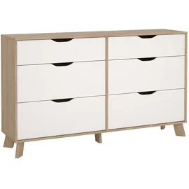 Andas Kommode »Ikast, Schubladenschrank, Sideboard, Aufbewahrung, Stauraum« 6 Schubladen, Eingriffsmulden, Breite 156 cm