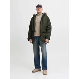 JACK & JONES JJCHARLIE DETACHABLE FAUX FUR PARKA grün M