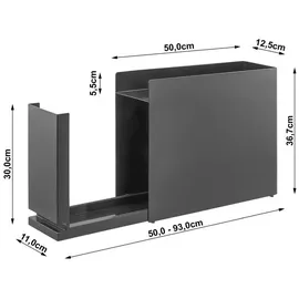 Yamazaki Gewürzregal Metall 50 x 36 x 12 cm Schwarz