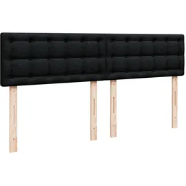 vidaXL Boxspringbett mit Matratze Schwarz 180x200 cm Stoff