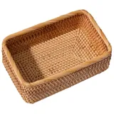 LICHENGTAI Aufbewahrungskörbe, Natürliche Rattan Aufbewahrungskörbe Badezimmer Bad Körbchen Deko Aufbewahrungskörbe aus Gewebtem Recyclebarem Papierseil für Küchen, Badezimmer, Wohnzimmer