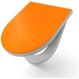 DEQORI WC-Sitz 'Unifarben - Orange', WC Toilettensitz bedruckt Klobrille Toilettendeckel Motiv WC-Brille orange