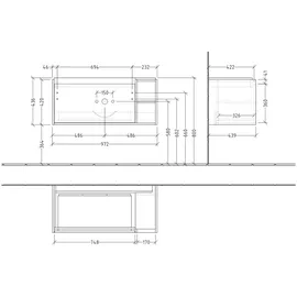 Villeroy & Boch Waschtischunterschrank 1 Auszug 97,2 x 43,6 x 43,9 cm Soft Green