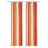 OTTO home Vorhang OTTO HOME "Gosen" Gr. 4, orange (terra), B:140cm H:245cm, Microfaser, Polyester, Gardinen, Gardine, Fertiggardine, 2er Pack