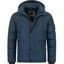 Alessandro Salvarini "ASEzkimo", Herren, Gr. XL, blau (navy), Obermaterial: 100% Polyester. Innenseite: 100% Polyester. Futter: 100% Polyester. Fellimitat: 100% Polyester, Jacken Winterjacke, mit warmen Teddyfell