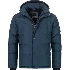 Alessandro Salvarini "ASEzkimo", Herren, Gr. XL, blau (navy), Obermaterial: 100% Polyester. Innenseite: 100% Polyester. Futter: 100% Polyester. Fellimitat: 100% Polyester, Jacken Winterjacke, mit warmen Teddyfell