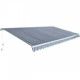 vidaXL Gelenkarmmarkise 600 cm blau/weiß