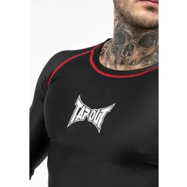 TapouT Bedrock Langarm-T-Shirt Schwarz/Weiß/Rot XL