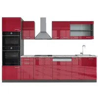 Vicco Küchenzeile R-Line 300 cm Rot Hochglanz