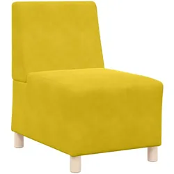 vidaXL Sofa-Stuhl ohne Armlehnen Gelb 55 cm Samt