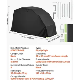 Vevor Motorrad Zeltgarage 3460x1375x1900 mm