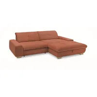 set one by Musterring Ecksofa SO 1200 Cord Gelb / Orange