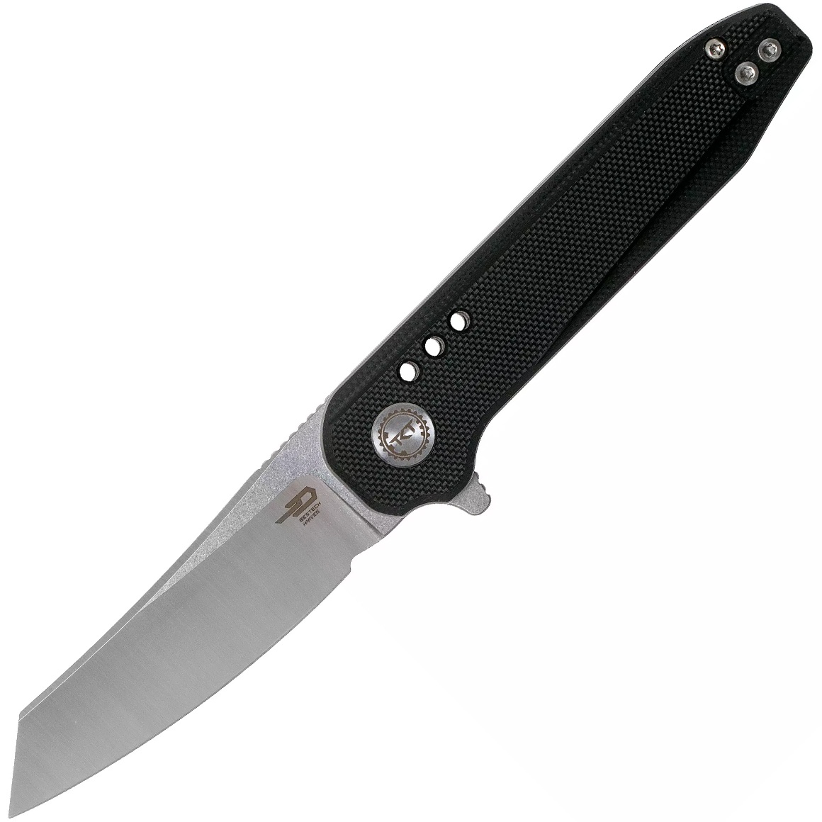 Bestech SYNTAX 14C28N, Stone wash+satin, Black G10 BG40A