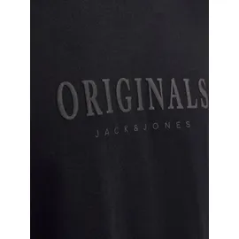 JACK & JONES Rundhalsshirt JORFREDERIKSBERG TEE SS CREW NECK NOOS schwarz M (50)