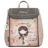 Anekke Peace & Love Backpack with Flap Pink